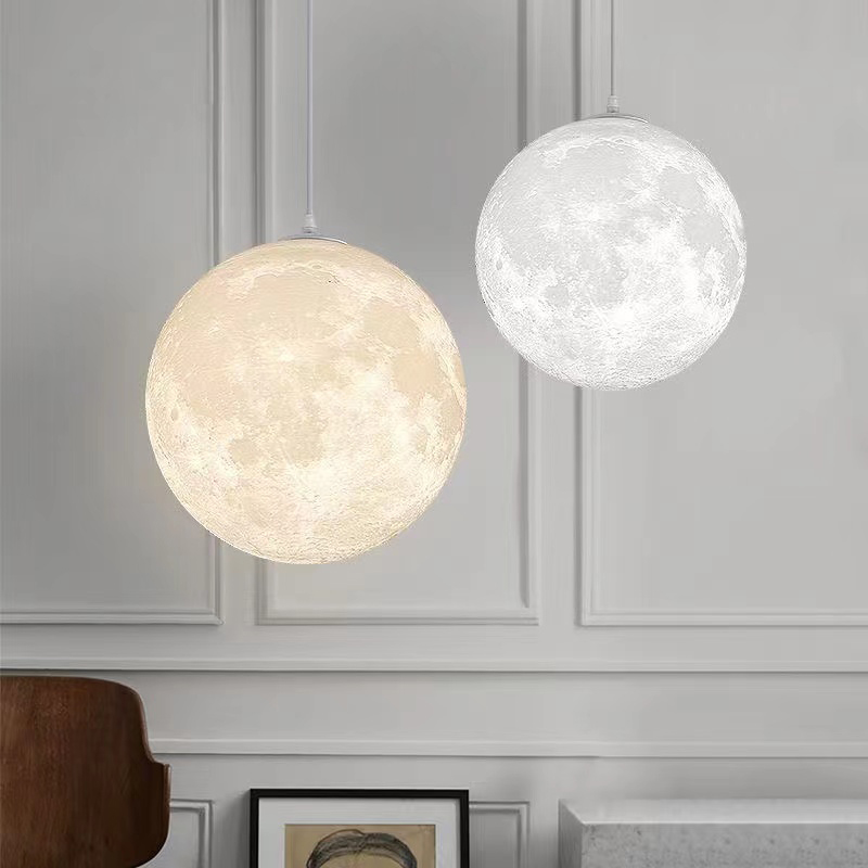 Hall Commercial Printing - Creative 3D printed moon chandelier 15W