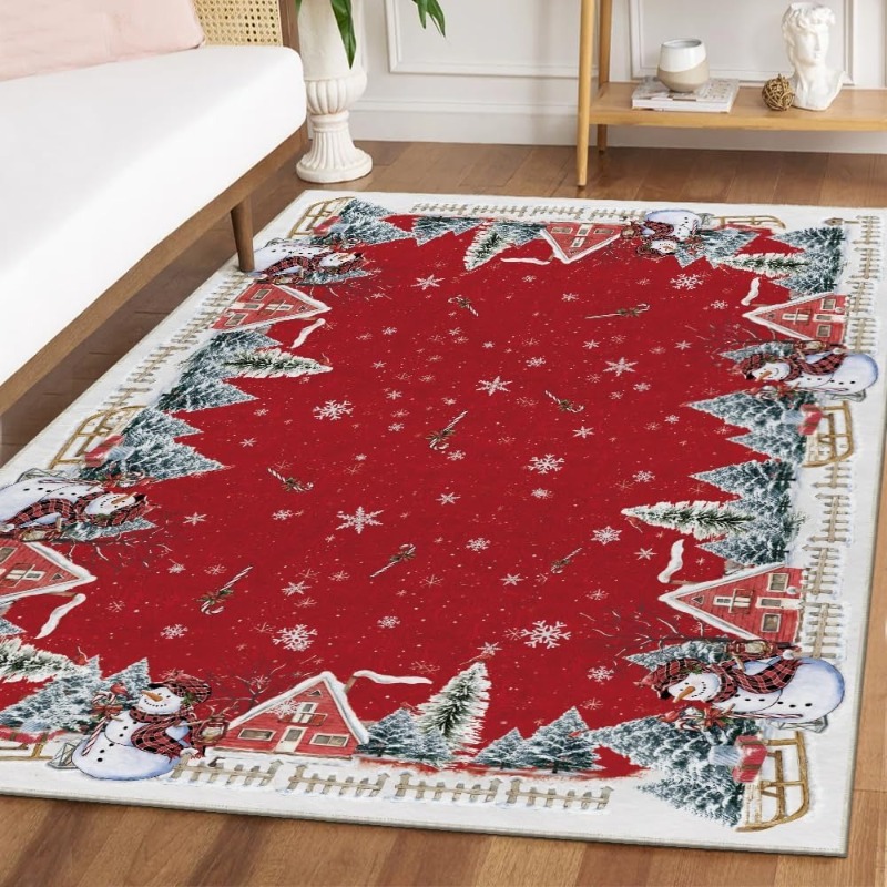 Commercial Printing Online - Christmas Retro Christmas Tree Snowman Print