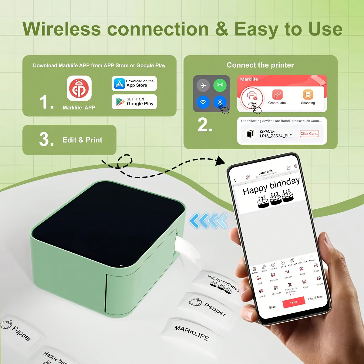 Marklife P15 Label Printer Por - Commercial Printing Labels 评论和价格