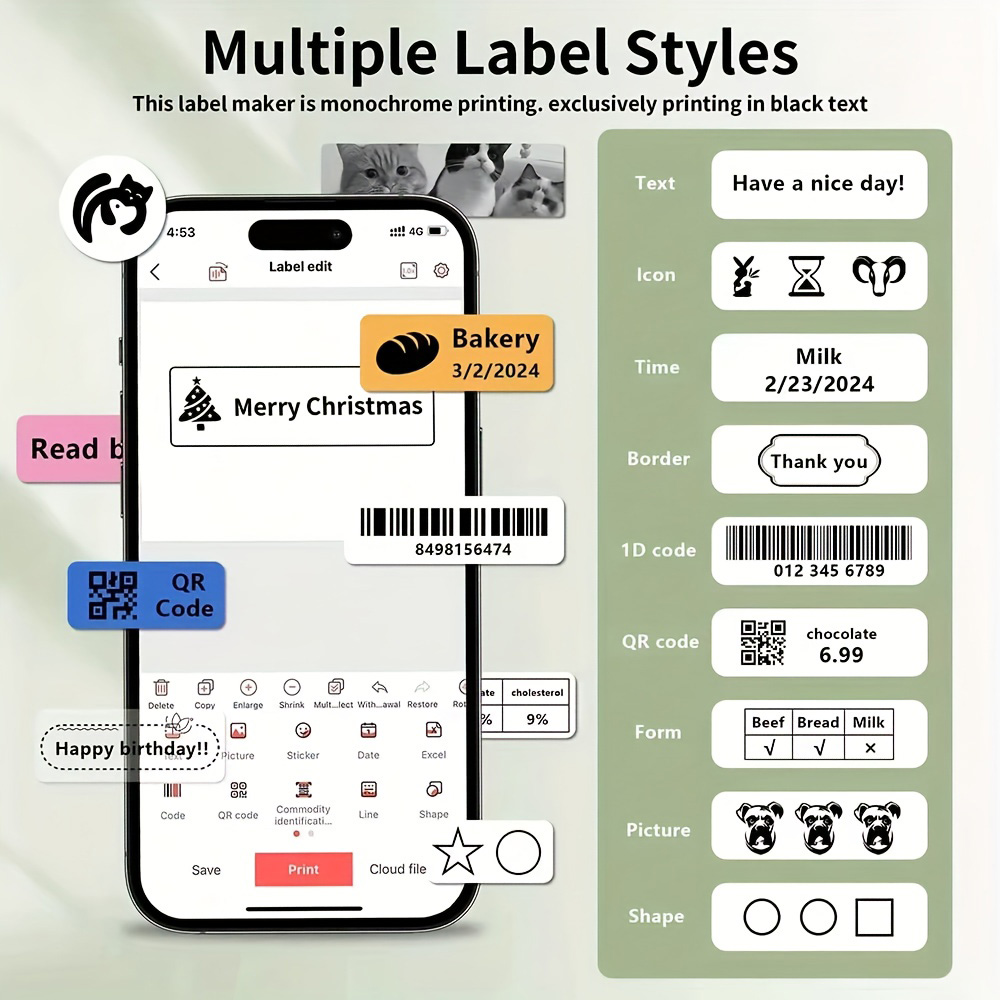 Marklife P15 Label Printer Por - Commercial Printing Labels 评论和价格