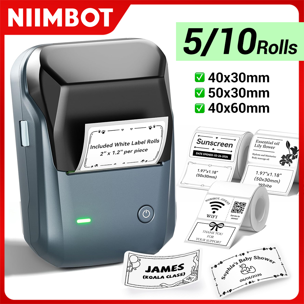 Niimbot B1 Printer Thermal Blu - Commercial Printing Labels 评论和价格